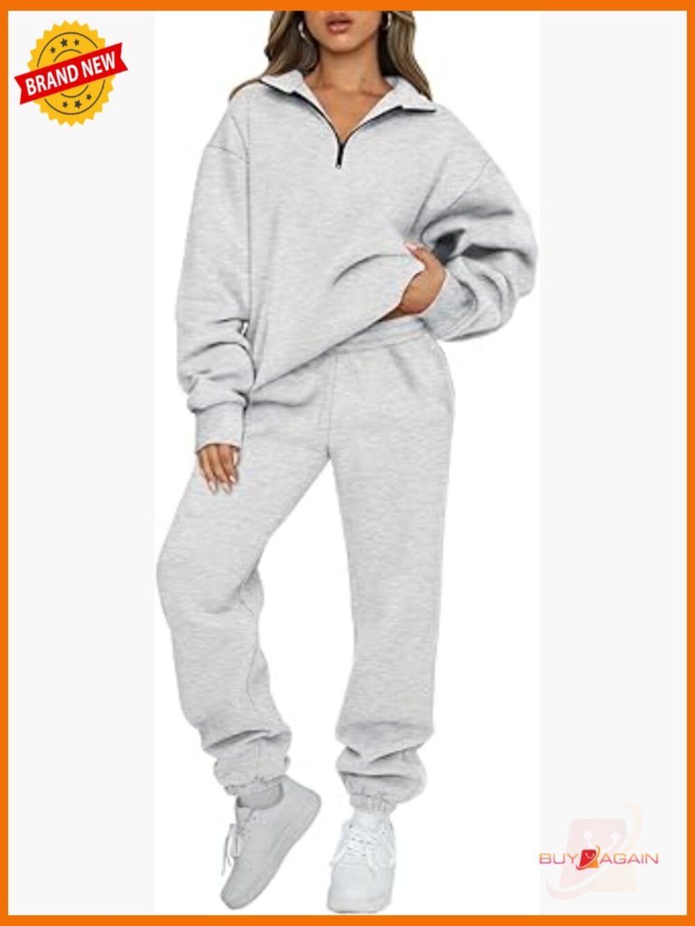 Women's 2 Piece Sweatsuit Set Half Zip Pullover Joggers Lounge Travel